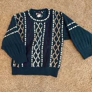Green Vintage kids Knit Sweater